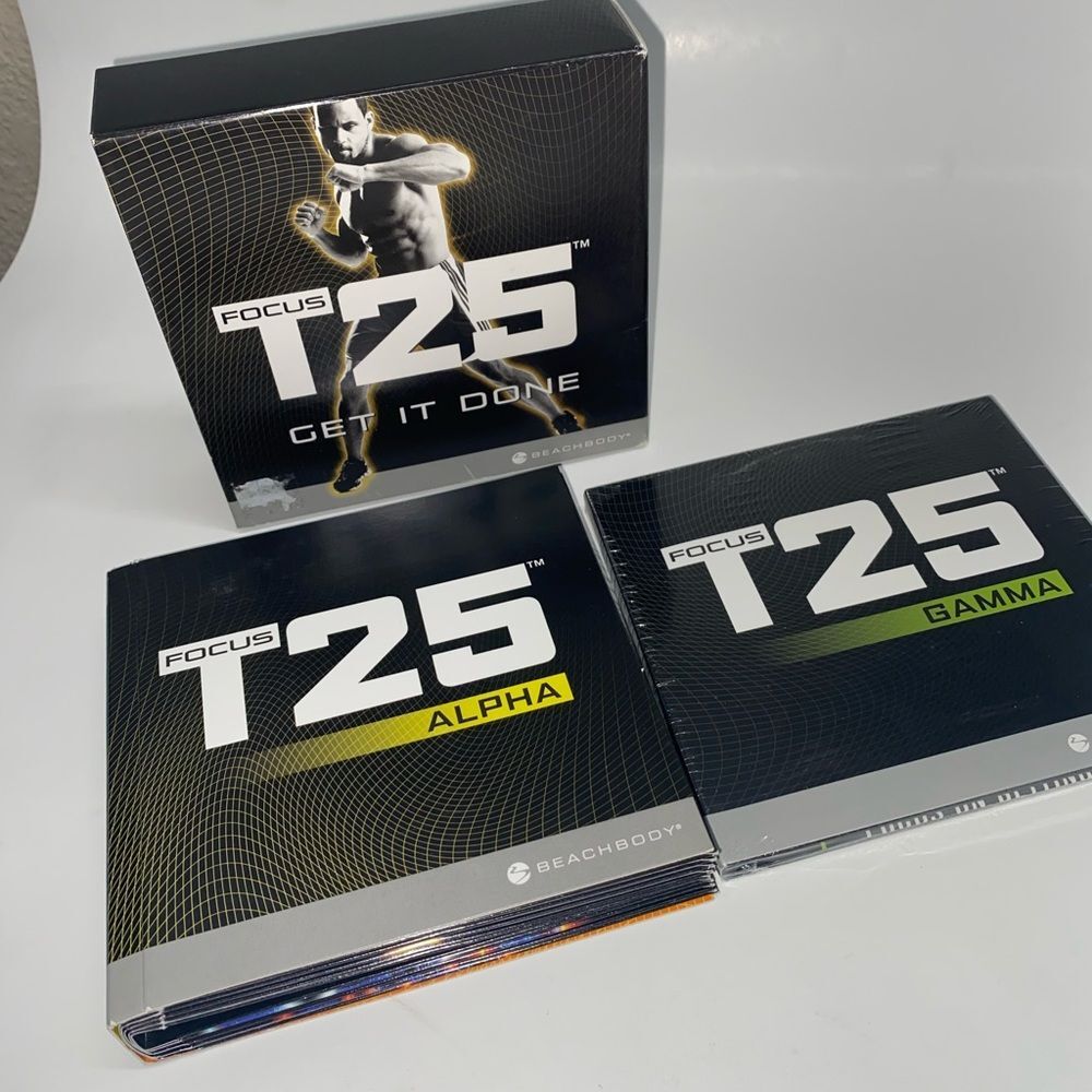 * Beachbody Focus T25 Alpha + Beta  by Shaun T exercise DVD set box set